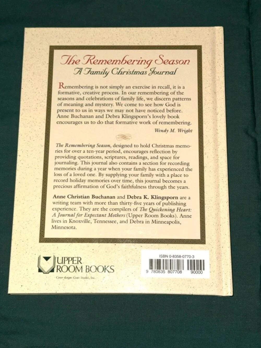 The Remembering Season A Family Christmas Journal